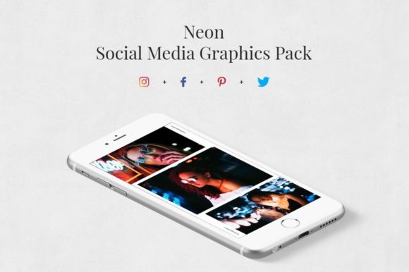 Download Neon Social Media Graphics Pack - Premium Resources