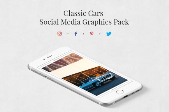 Download Classic Cars Social Media Graphics Pack - Premium Bundle